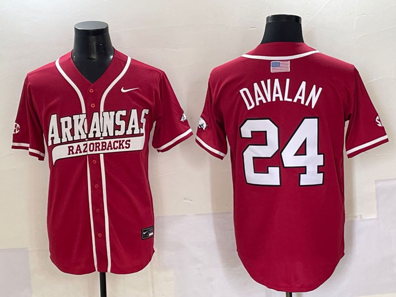 Men 2025 Alabama Crimson Tide #24 Davalan Red Nike Joint Name Nike NCAA Jersey style 1->ncaa teams->NCAA Jersey